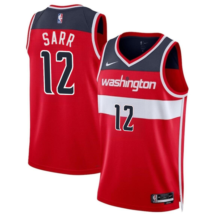 Men's Washington Wizards #12 Alexandre Sarr Red Icon Edition Stitched Basketball Jersey